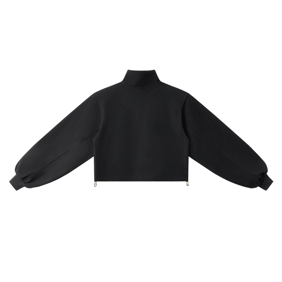 Preppy Style Half‑Zip Sport Sweatshirt With Adjustable Drawstring Hem