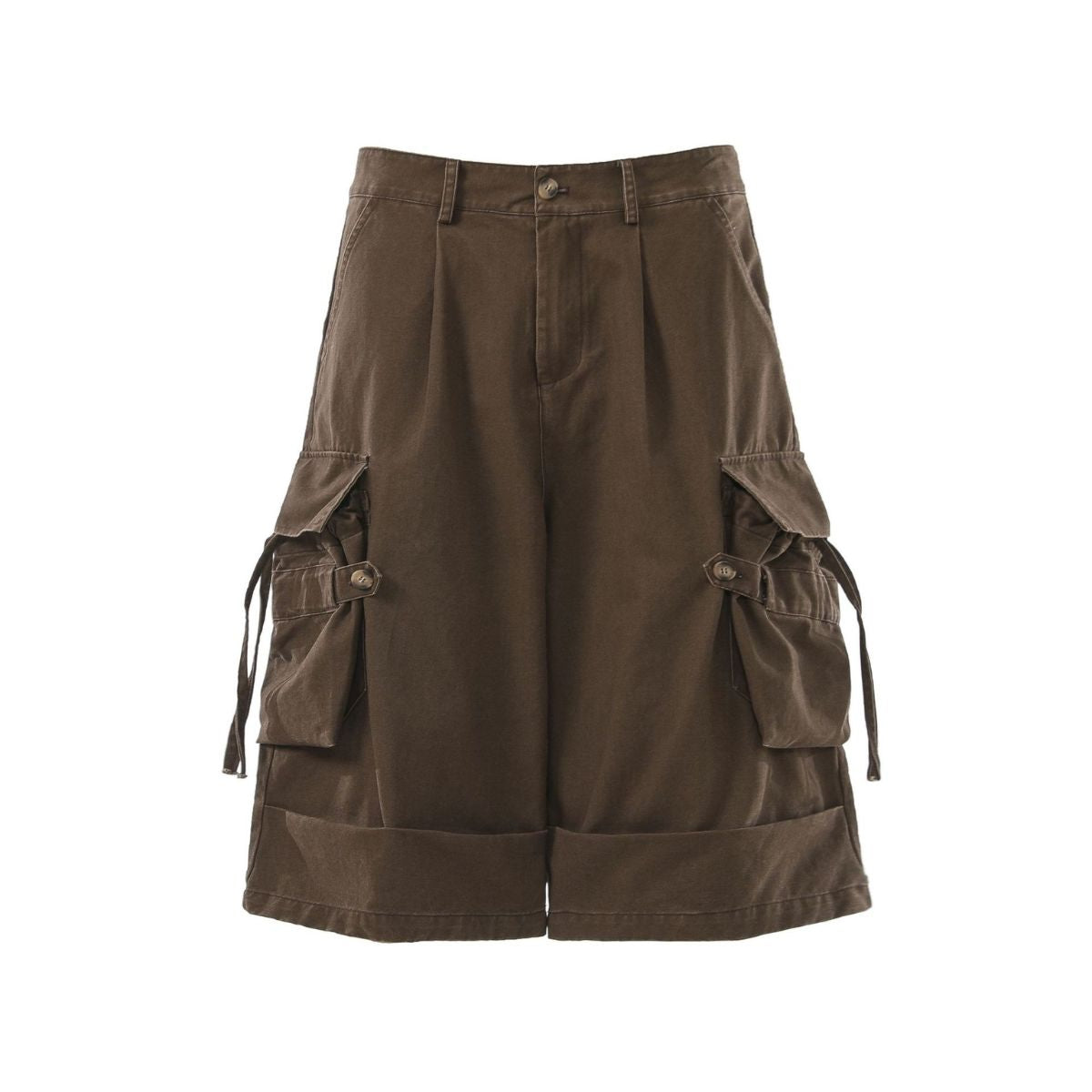 Vintage Multi-Pocket Cargo Bermuda Shorts
