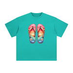 Summer Vacation Slippers Graphic Tee-INNBLAC Fashion Apparel