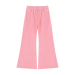 Heavyweight Washed Snow Wash Cotton Flare Pants for Women
