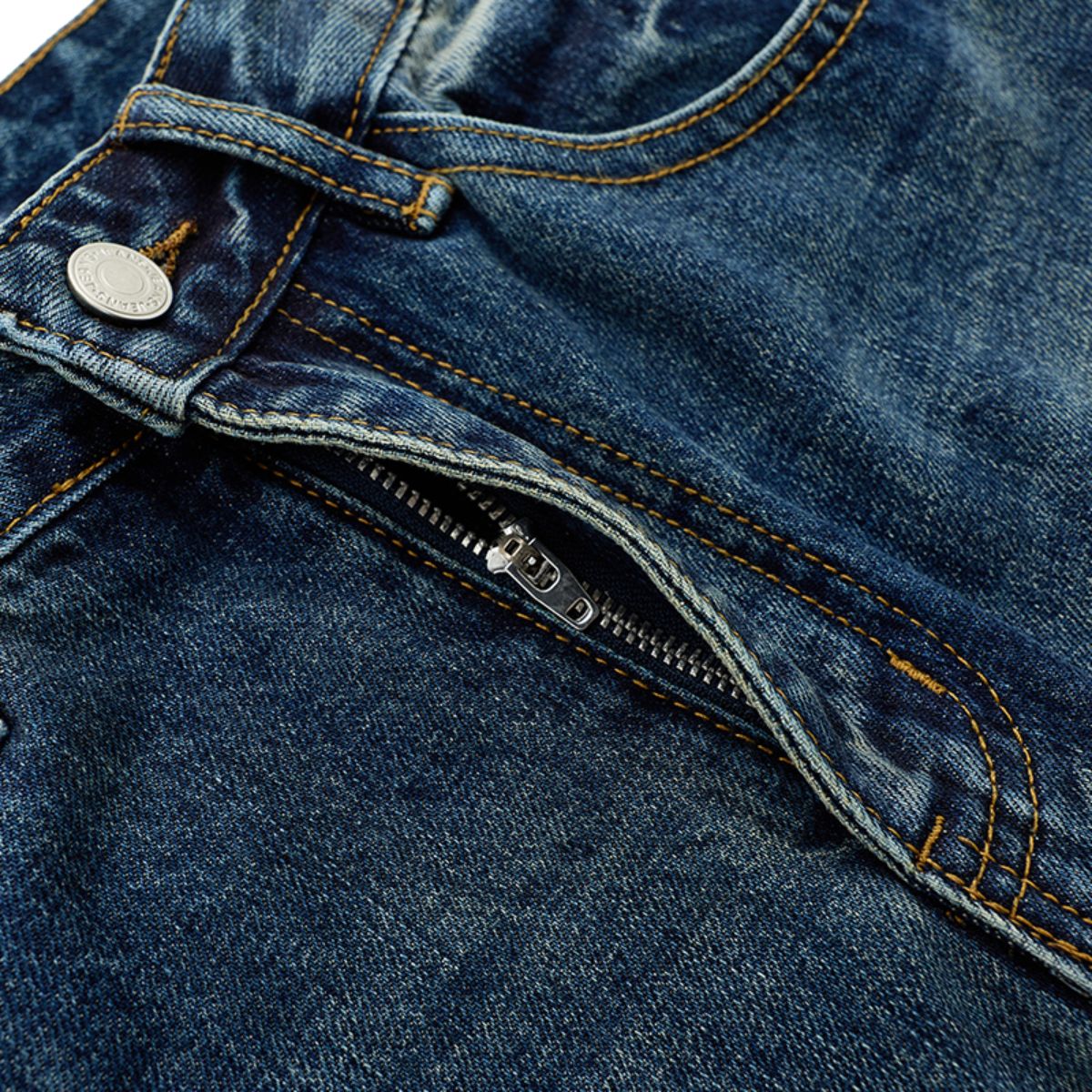 Vintage Washed Wide Leg Jeans