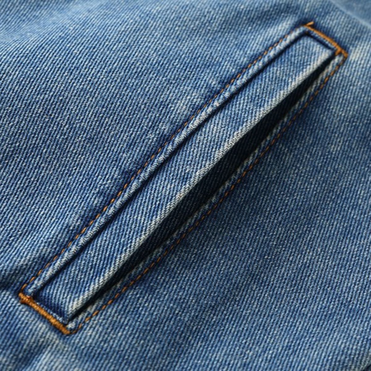 Classic Blue Sleeveless Denim Trucker Vest