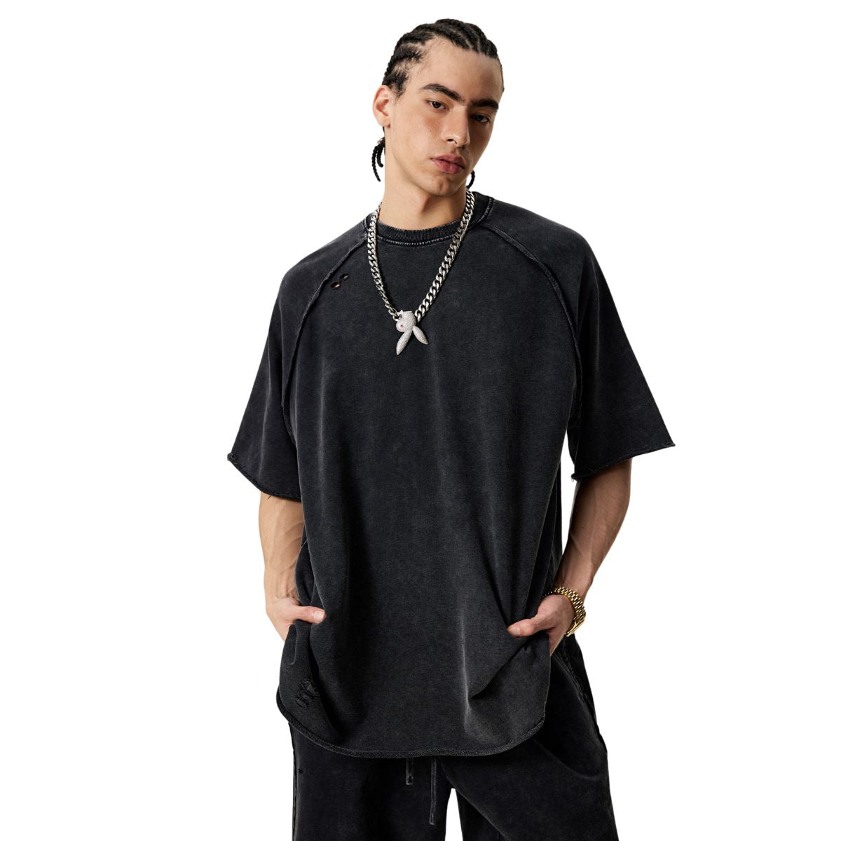 Heavyweight Raw Edge Destructive Tee 10oz