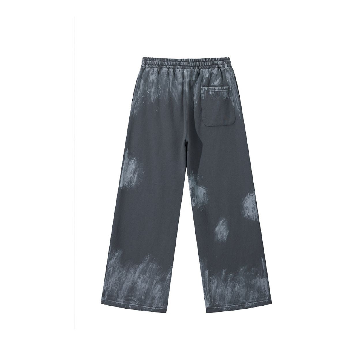Heavy Paint‑Splatter Worn‑Distressed Straight‑Leg Pants