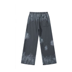 Heavy Paint‑Splatter Worn‑Distressed Straight‑Leg Pants