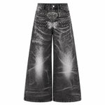 Butterfly Stud Barrel Leg Denim Jeans