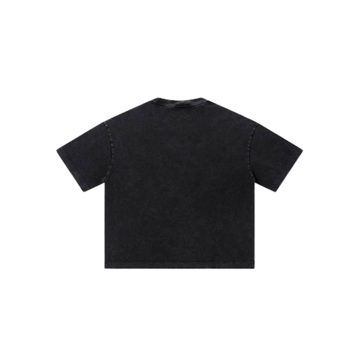 Camiseta destructiva de peso pesado con borde crudo de 10 oz