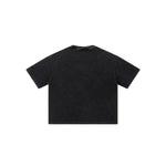 Camiseta destructiva de peso pesado con borde crudo de 10 oz