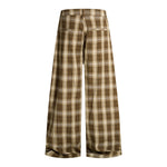 Vintage Hip-Hop Plaid High-Street Baggy Wide-Leg Trousers