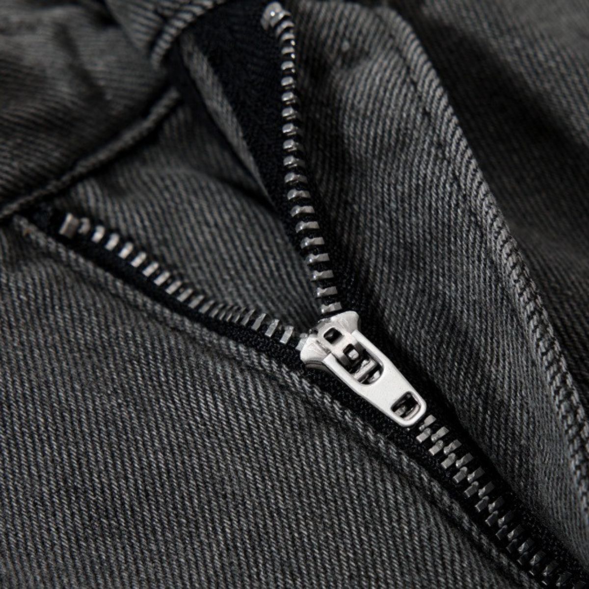 Men's Washed Distressed Denim Pants Wide Leg Patchwork Raw Edge Unique