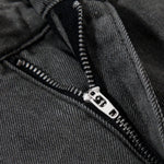 Men's Washed Distressed Denim Pants Wide Leg Patchwork Raw Edge Unique