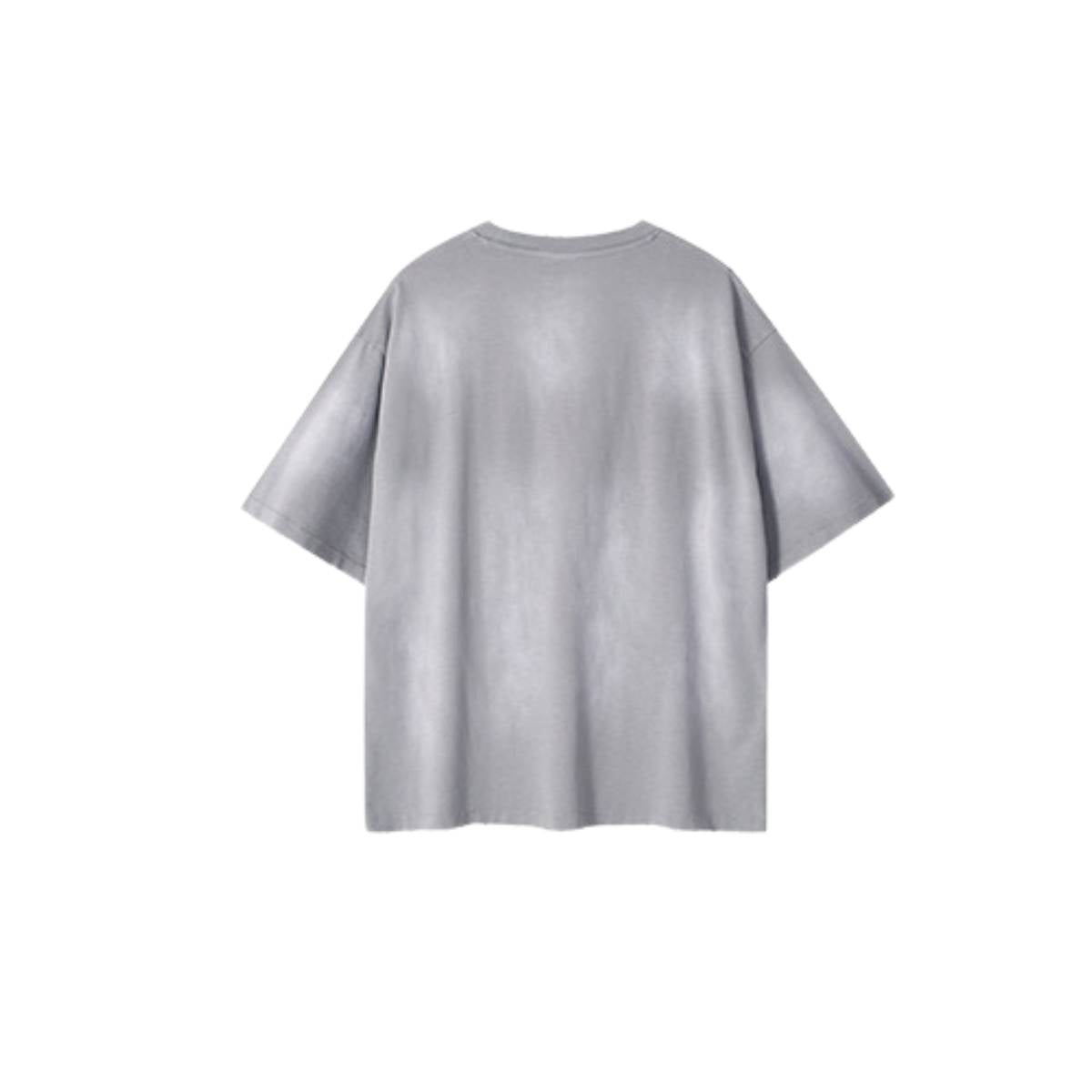 Camiseta destructiva de peso pesado con borde crudo de 10 oz