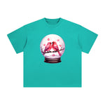 Valentine Birds Globe Graphic Tee-INNBLAC Fashion Apparel