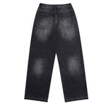 Vintage Blue Cat Whisker Studded Baggy Jeans