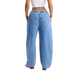 Vacay Moods Pull On Tie Waist Jeans