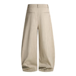 Vintage Pinstripe Baggy Wide-Leg Trousers