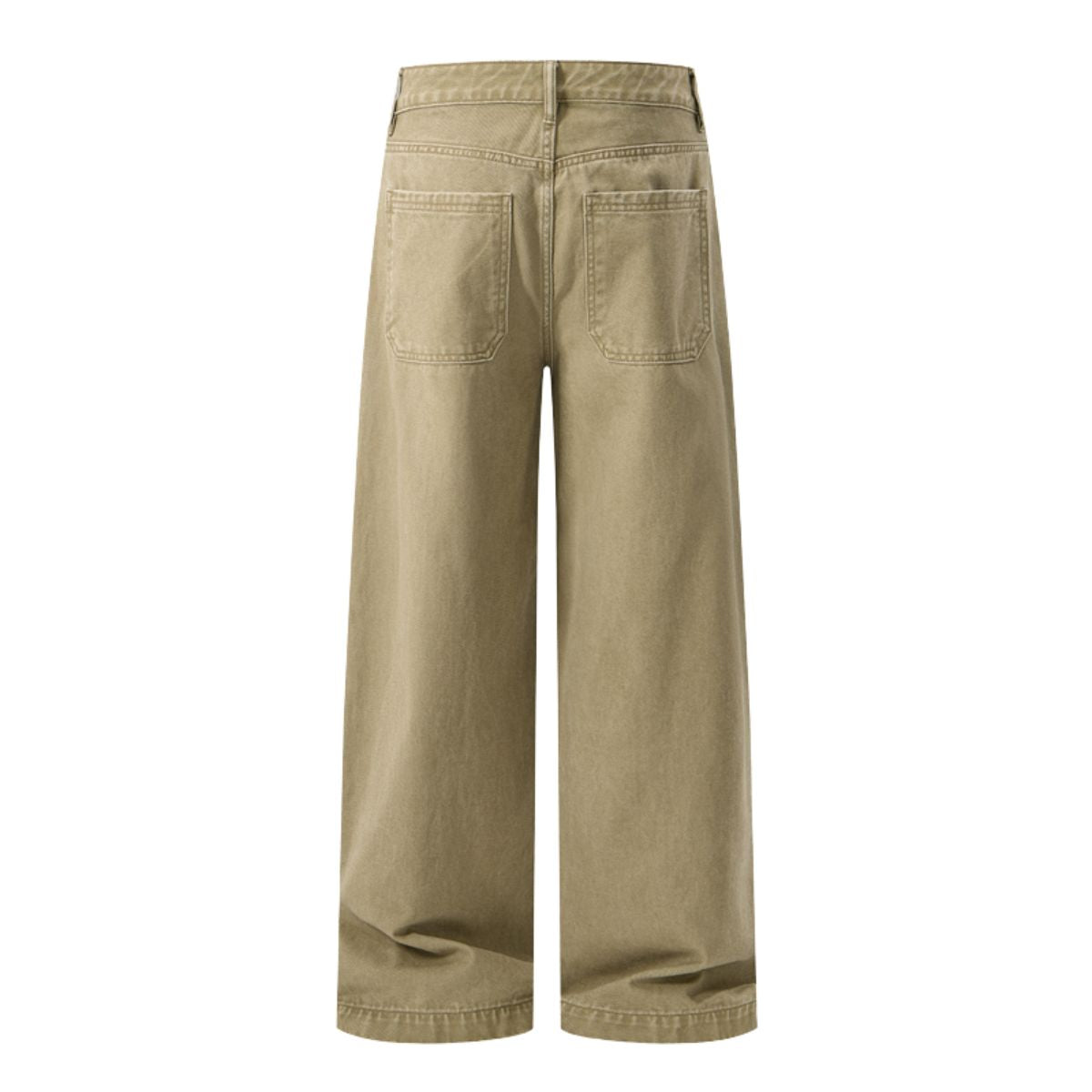 Relaxed Fit Seam Accent Wide‑Leg Trousers