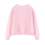 Loose Crew Neck Raw Edge Washed Sweatshirt