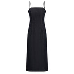 Women's Spaghetti Strap Denim Midi Dress