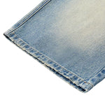 Distressed Wide-Leg Cropped Denim Jeans