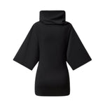 Wasteland‑Style Cowl Neck Flared Mid‑Sleeve Dress