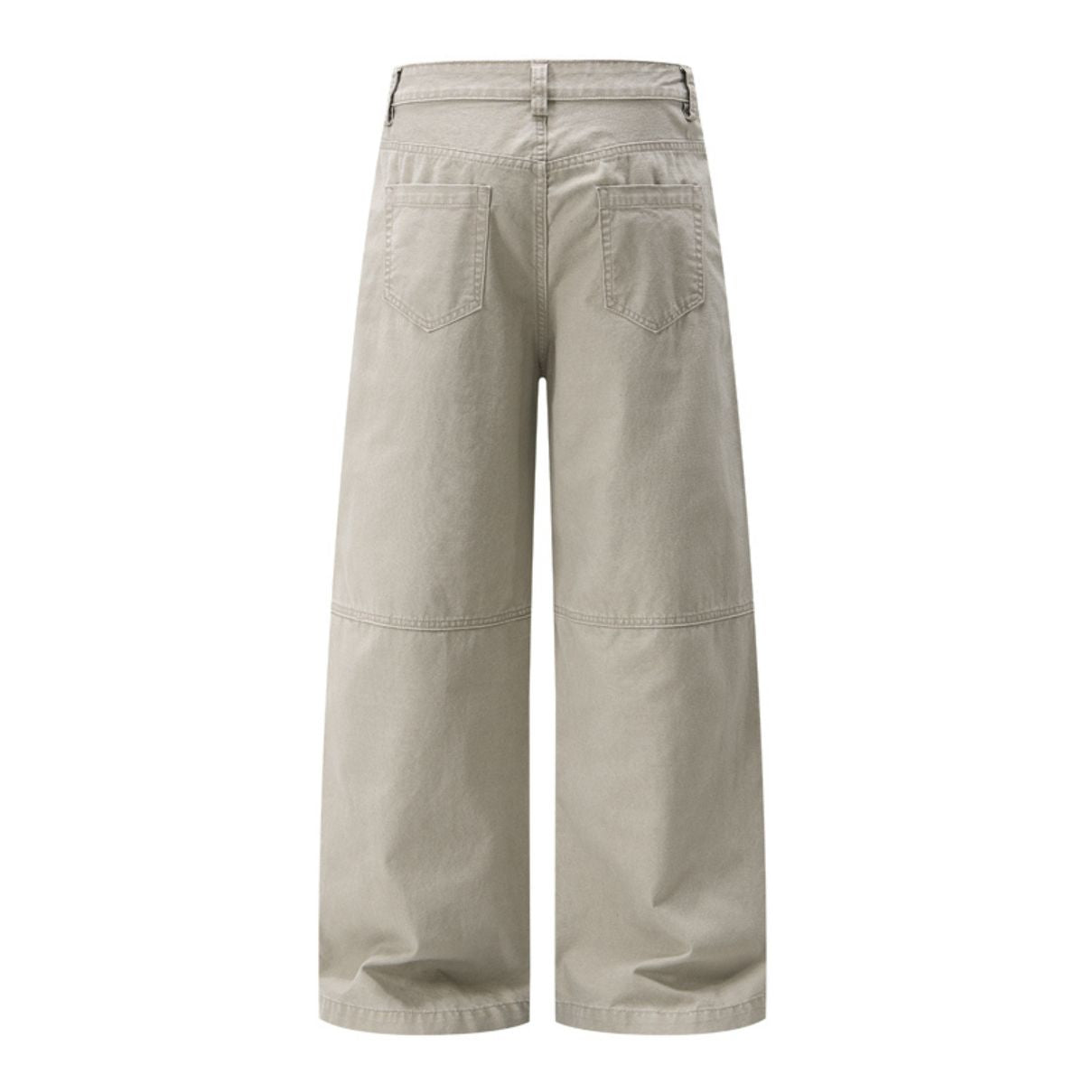 Vintage Washed Seam‑Detail Wide Leg Trousers