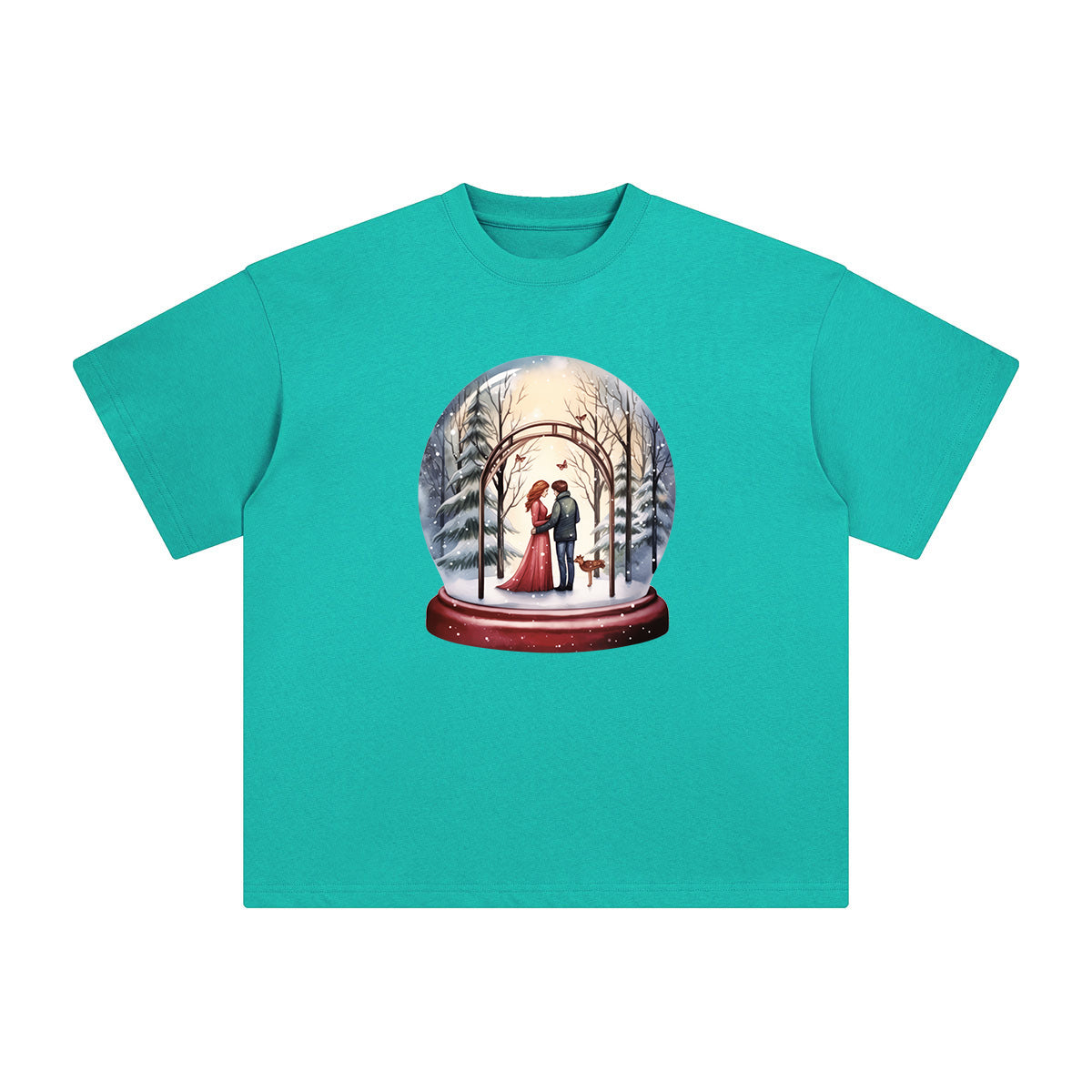 Valentine Snow Globe Graphic Tee-INNBLAC Fashion Apparel