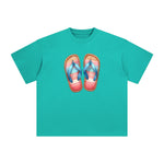 Summer Vacation Slippers Graphic Tee-INNBLAC Fashion Apparel