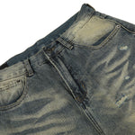 Men's Washed Distressed Denim Loose Vintage Street Pants Mud Dye Holes