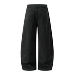 Voluminous Wide‑Leg Twill Casual Pants
