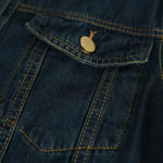 Vestido midi vaquero sin mangas con botones y aberturas en la parte delantera