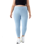 Plus Size Women High Waist Butt Lifting Dual Pockets Denim Yoga Pants