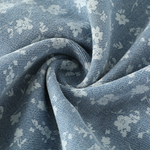 Floral Print Denim Spaghetti-Strap Dress