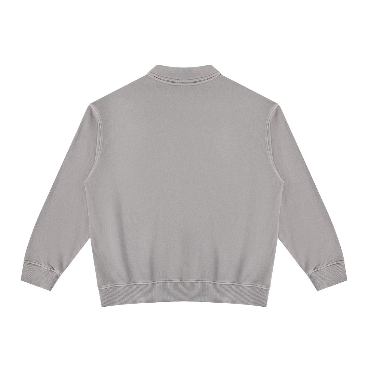 Heavyweight Cotton Polo Collar Long Sleeve Sweatshirt