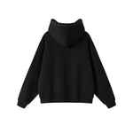 Boxy Flatlock Stitch Fleece Lined Hoodie