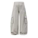 Loose Fit Curved Parachute Pants