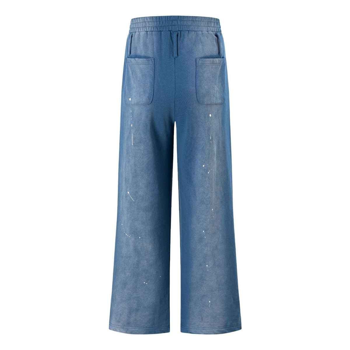 Dirty Washed Tie-Dye Splatter Print Relaxed Straight Leg Pants