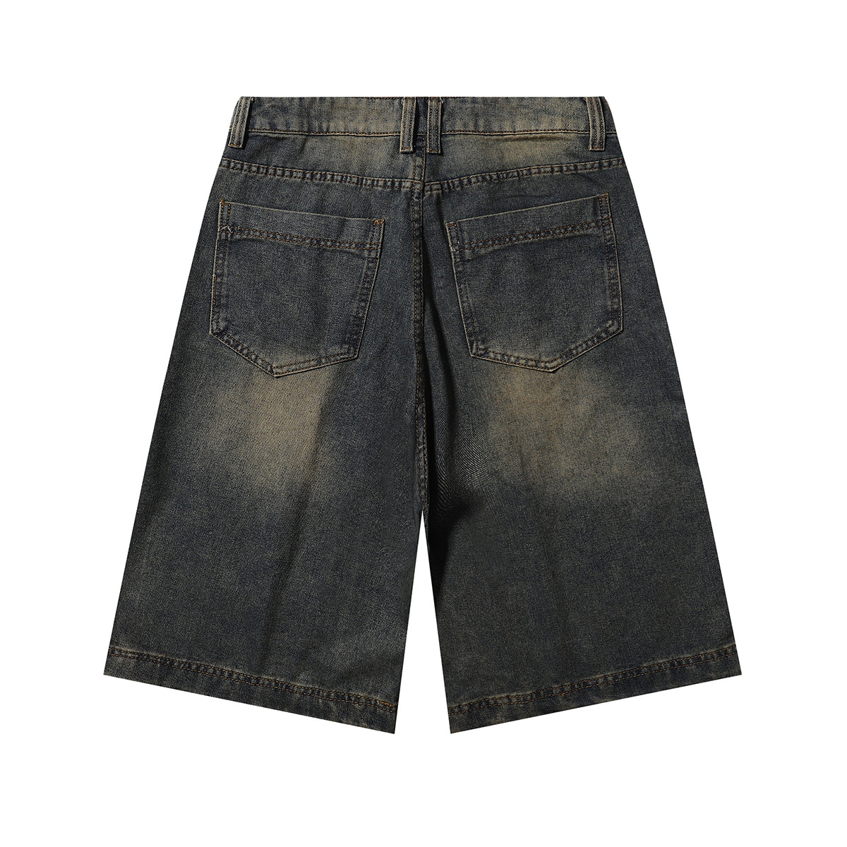 Bermudas vaqueras rasgadas con parches de camuflaje