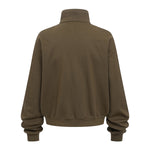 Oversized Zip High Neck Sweatshirt