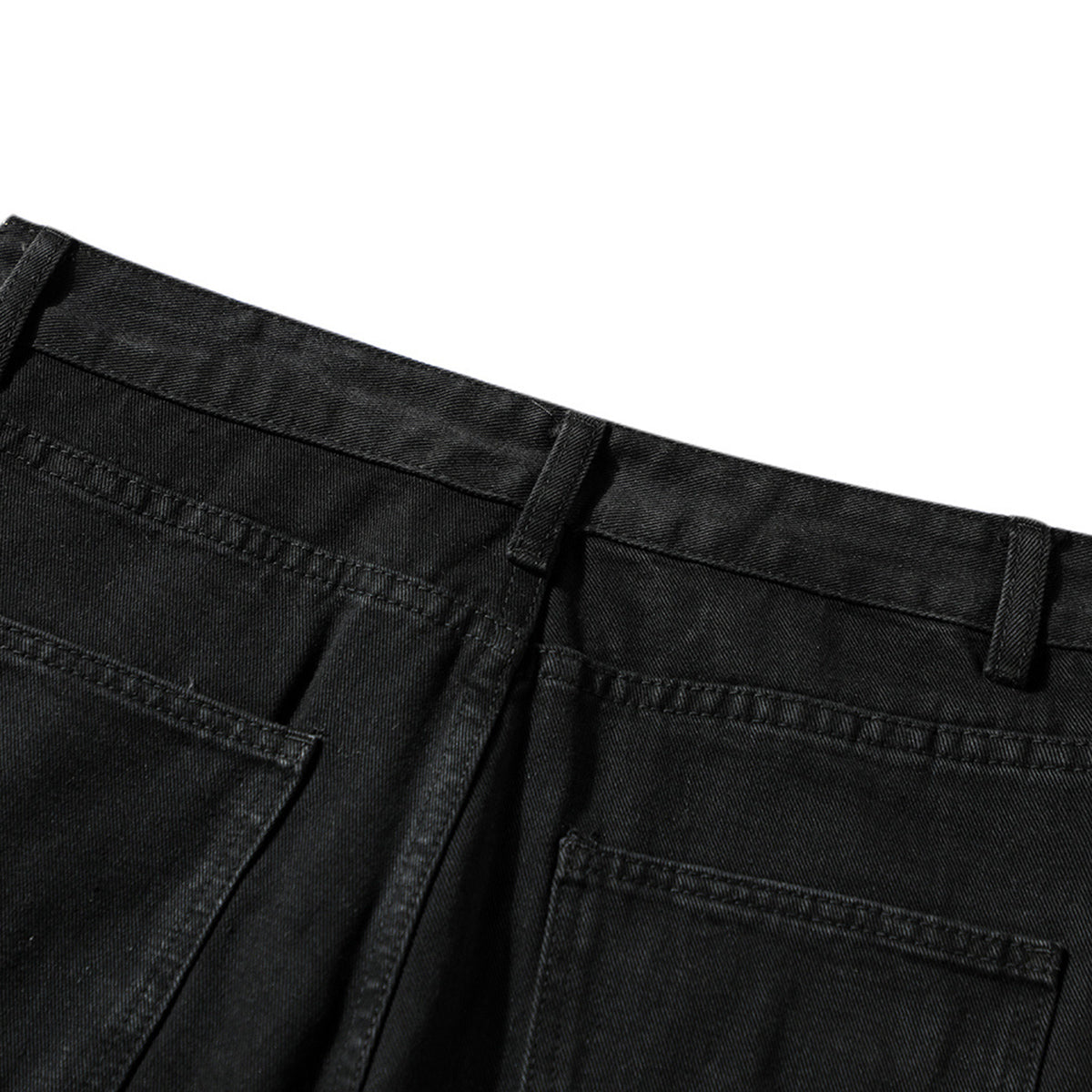 Distressed Black Ripped Flared Jeans