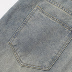 Classic Mid Waist Straight Leg Denim Shorts