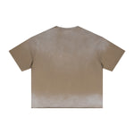 Boxy Raw Edge Washed Loose Short Sleeve Tee