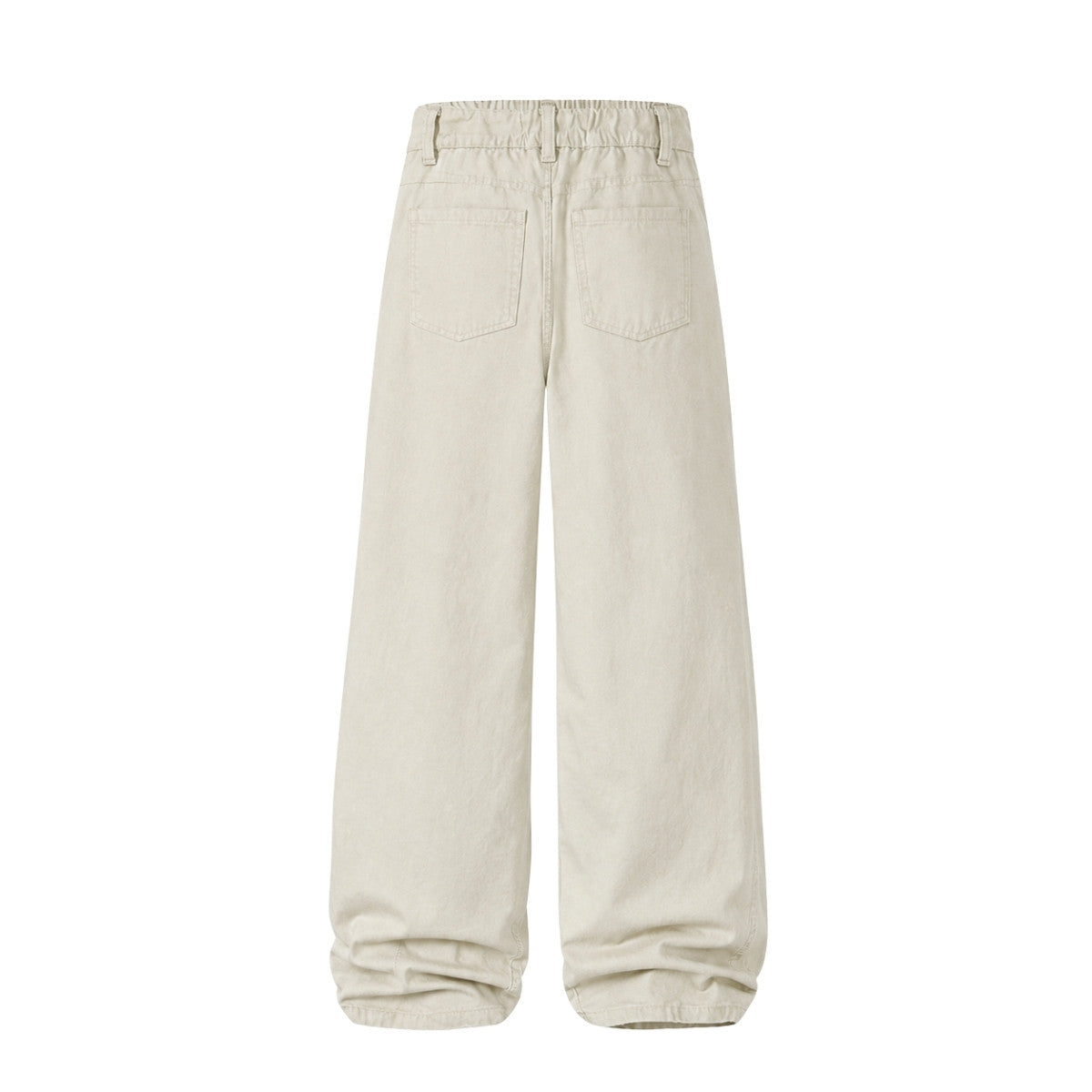 Washed Solid Baggy Wide Leg Workwear Pants
