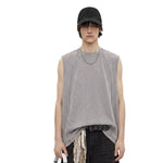 Camiseta sin mangas descolorida de 8 oz