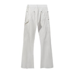 Zipper Hem Slight Flared Leg Cargo Pants