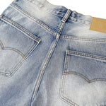 Vintage Wash Faded Wide-Leg Jeans
