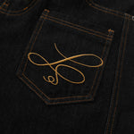 Wide Leg Embroidery Selvedge Bermuda Shorts