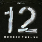 X-Ray Print Number Twelve Black Graphic Oversized Tee