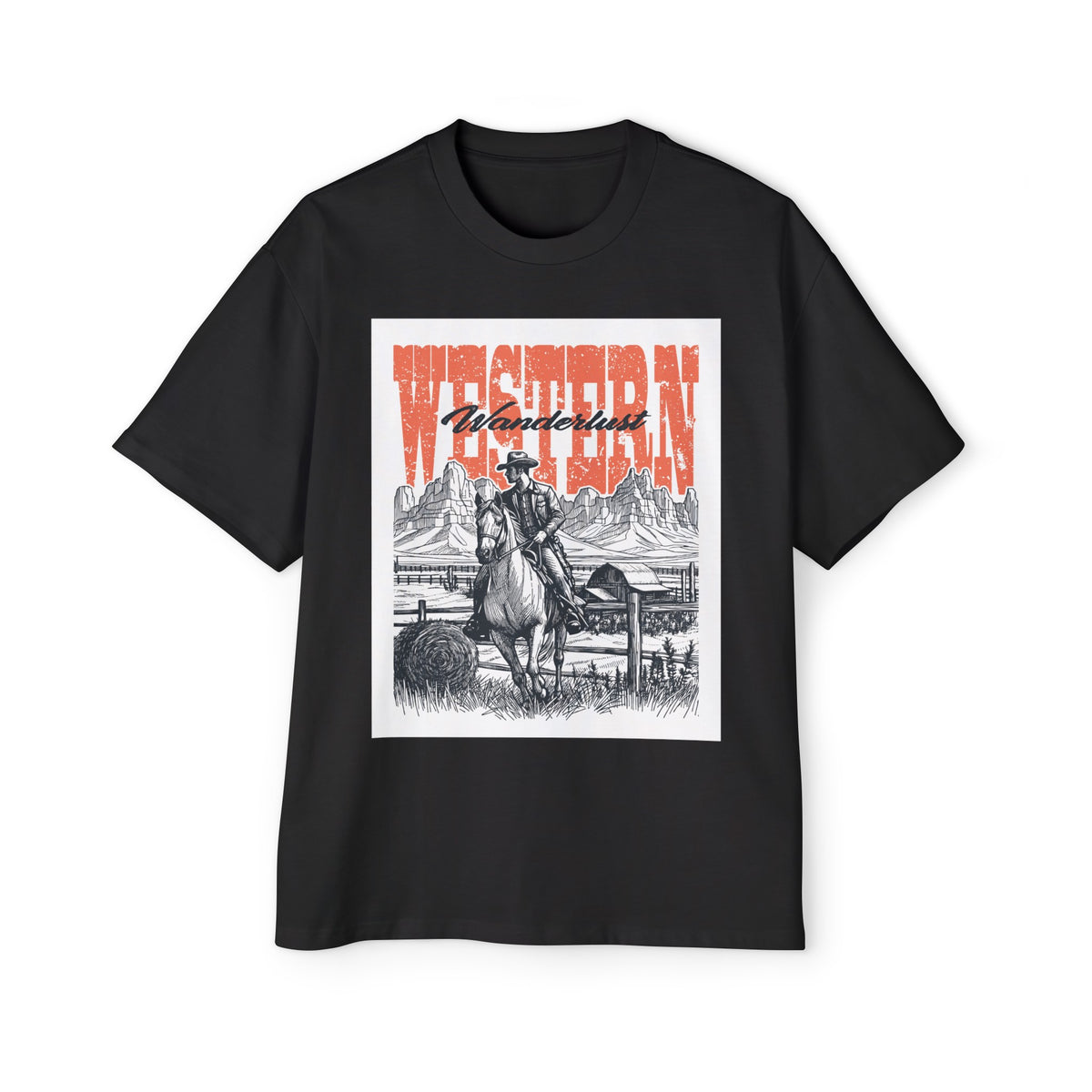 Western Wanderlust Cowboy Graphic Tee-INNBLAC Fashion Apparel