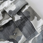Straight Leg Camo Cargo Bermuda Shorts